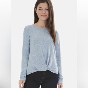 IZ Byer Puff Sleeve Teist Front Sweater